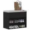 Shoe Bench Black Oak Effect 60 x 30 x 45 cm Particleboard