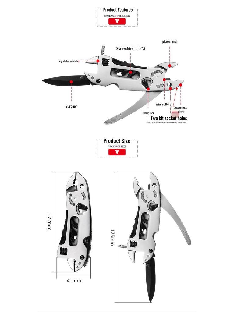 Outdoor Camping Essential Multi-tool Pliers and Wrench Set