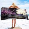 Charming Lavender Field Print Beach Towel - Soft MicrofiberPool & Spa - Perfect Gift for Nature Lovers and Outdoor Enthusiasts