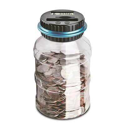 1PC Electronic Piggy Bank Counter Coin Digital LCD Counting Coin Money Saving Box Jar Coins Storage Box for USD EURO Money Gifts