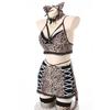 Cat Sexy Cosplay Erotic Extremely Erotic Cat Tiger Leopard Print Maid Clothes Training Temptation Lingerie Underwear Moe Moe Bodycon Baby Doll Costume