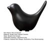 Ceramic Abstract Black Bird Statue Sculpture White Golden Bird Figurine Modern Home Office Living Room Tabletop