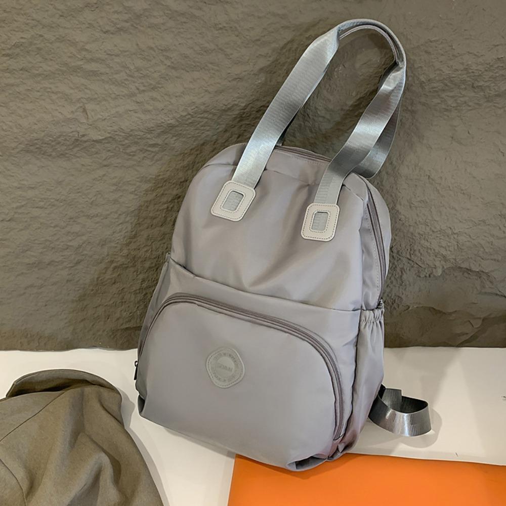 Solid Color Travel Shoulder Bag Korean Style Fitness Bag Cute Sport Nylon Backpack  Travel