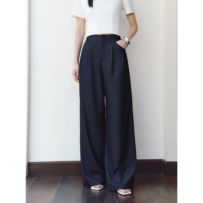 Peacebird Women's Summer High-Waist Wide-Leg Casual Pants