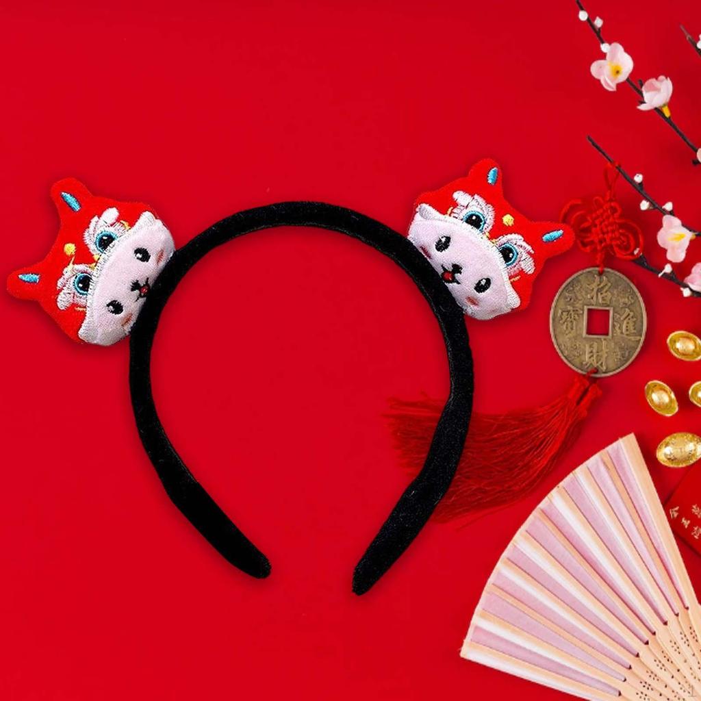 China Year Headband Hairbands Decor Party Favors Supplies Fancy Dress Hair Hoop for Men Adults