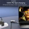 4-in-1 USB C Docking Station Dual HDMI 4K@60Hz Adapter USB 3.0 HUB Type C To HDMI USB C Splitter Adapter OTG For Laptop Macbook