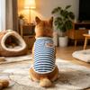 1PC  Sleeveless Printed Cat Dog Vests Lightweight Breathable Elastic Pet Apparel for Indoor Outdoor Daily Use