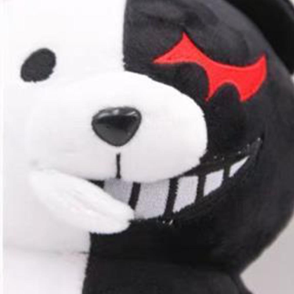 Anime Monokuma Siyah Beyaz Ayı Peluş Oyuncak Sevimli Ayı Yastık Yumuşak Dolgulu Hayvan Bebekleri Pamuklu Oyuncaklar Çocuklar İçin Doğum Günü Hediyesi