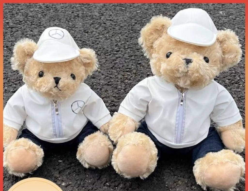 [USED] Mercedes Benz Teddy Bear Plush Toy, Rare, Super Cute, Not for Sale