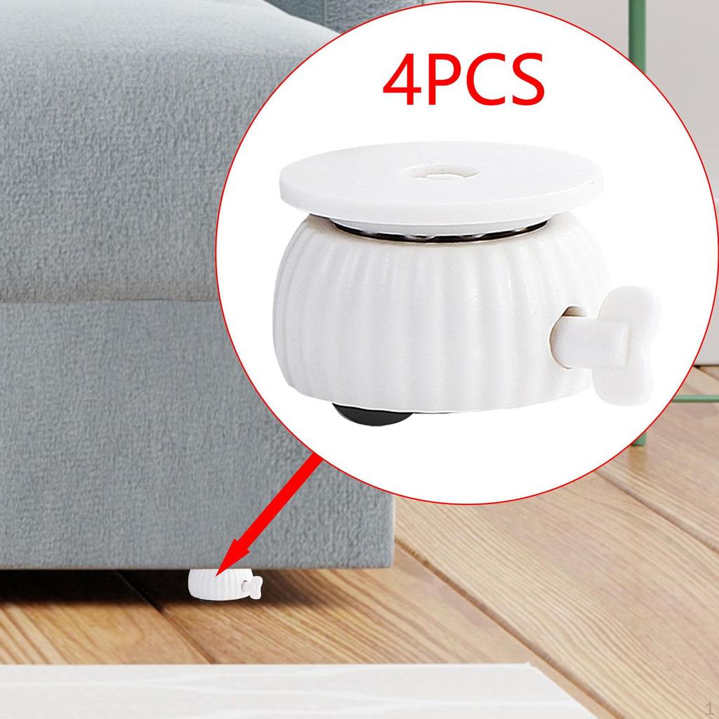 4 Pieces Circular Swivel Caster Wheel Furniture Casters Simple Installation 360° Rotation Replace