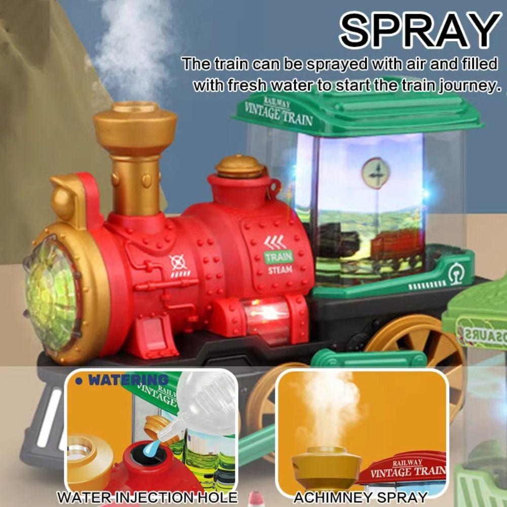 Vintage Locomotive Spray Train Toy Sounding Steam Train Toy Cute Educational Toy Gift