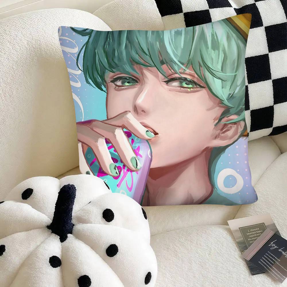 Kpop Demon Hunters Pillow Case Square Pillow Bedroom Sofa Leisure Comfort Cushion Car Home Decoration
