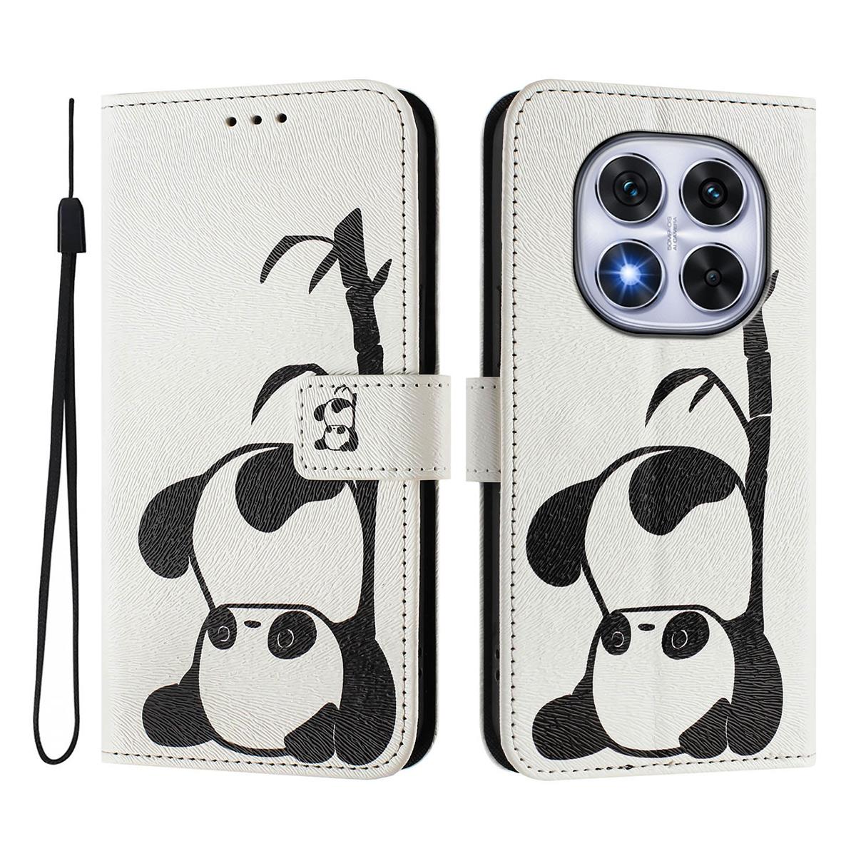 

For Xiaomi Redmi Note 14 Pro 4G Leather Case ENKAY Hat-Prince Pattern Printing Card Slot Stand Phone Cover Panda