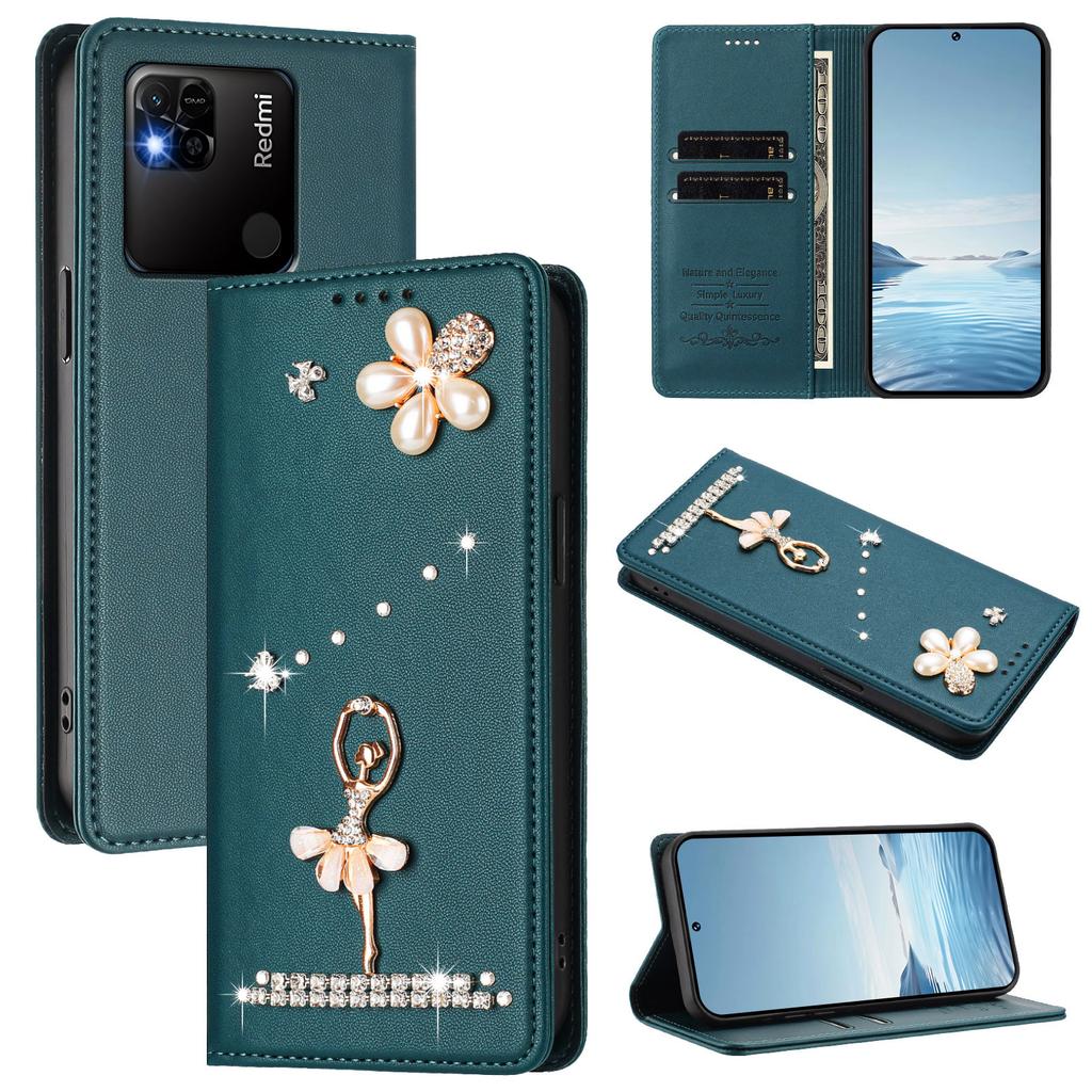 Luxury Diamond Cute Cards Solt Wallet Leather Phone Case For Redmi Note 15 14 Pro Plus 13 14C 13C Flip Pocket Kickstand Cover