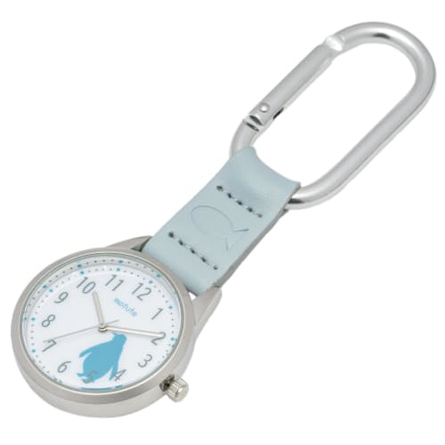 Fieldwork Women's Analog Pocket Watch with Carabiner, Animal Design, Yorkie Penguin, Blue, MKK2316-4