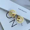 Men's Cufflinks Luxury Round Tree of Life Cuff Links Shirt Cufflinks for Men Fashion Stainless Steel High Quality Birthday Gifts
