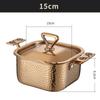 304 Stainless Steel Small Hot Pot One Person, One Pot for Household and Commercial Use Square Personal Hot Pot Chafing Dish