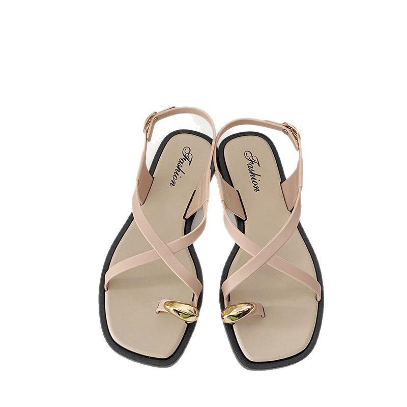 Women's Summer Outdoor French Flat Cross-border Clip-toe Sandals