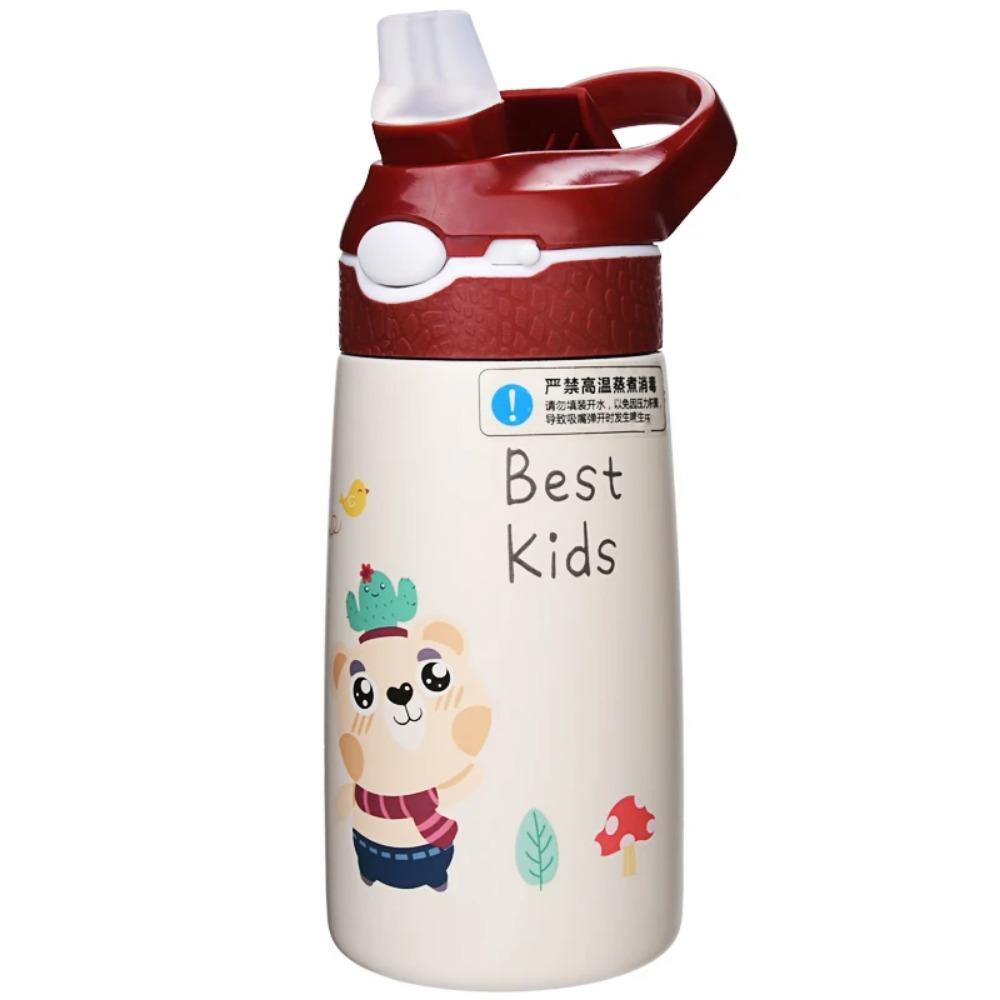 400ML Children Thermos Water Bottle Kids Thermos Mug Baby Duck Billed Straw 316 Stainless Steel Vacuum Flasks Tumbler Thermo Cup