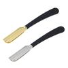 Barber Manual Beard Trimmer Holder Zinc Alloy Silicone Handle Straight Manual Beard Shaving Trimmer 