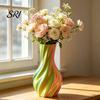 Leichtes Blumen Gefäß 3D Gedruckte Vase Dekorativ Spiral Modern Verdreht für Wohnzimmer Luxus Heimdekor Raum, Regal, Hochzeit & Esstisch