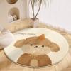 Round Carpet Living Room Plush Mat Thick Children's Room Reading Area Cartoon Bedroom Study Swivel Chair Soundproof Foot Mat