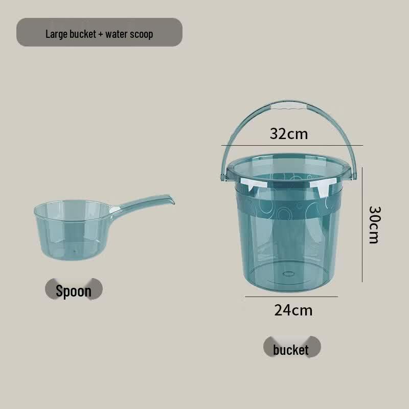 ZISIZ Extra Large Transparent Water Storage Bucket with Lid