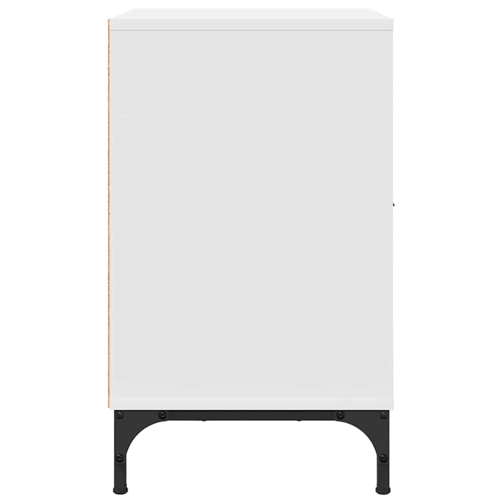 Nightstand Set of 2 White 49 X 36 X 61 Cm Engineered Wood