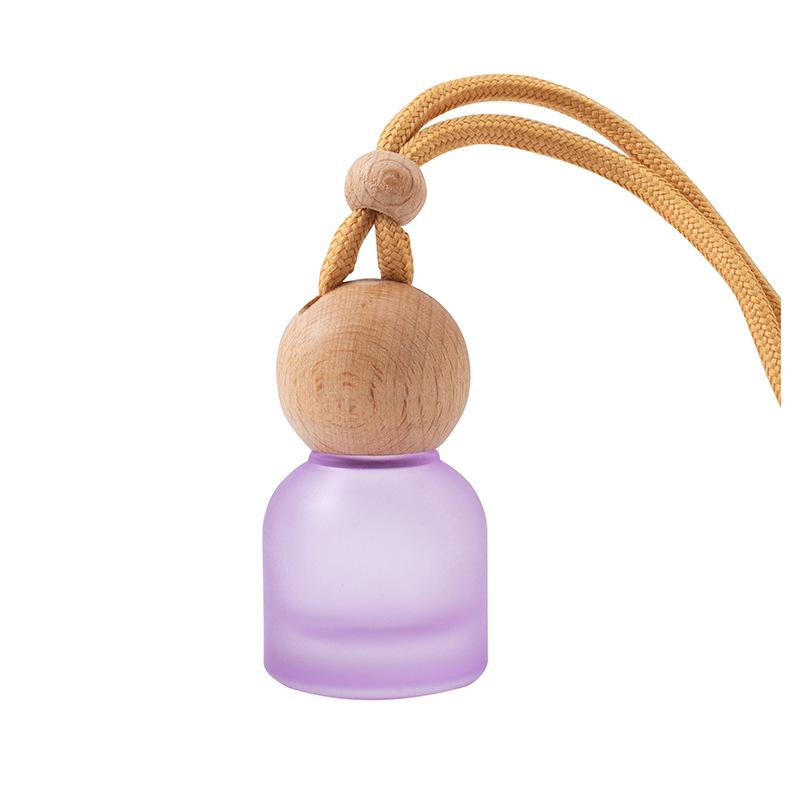 1 Stück Bunte mattierte Glasflasche Behälter 11 ml Leere Auto-Parfümflasche Aromatherapie-Flasche Auto-Anhänger Dekoration