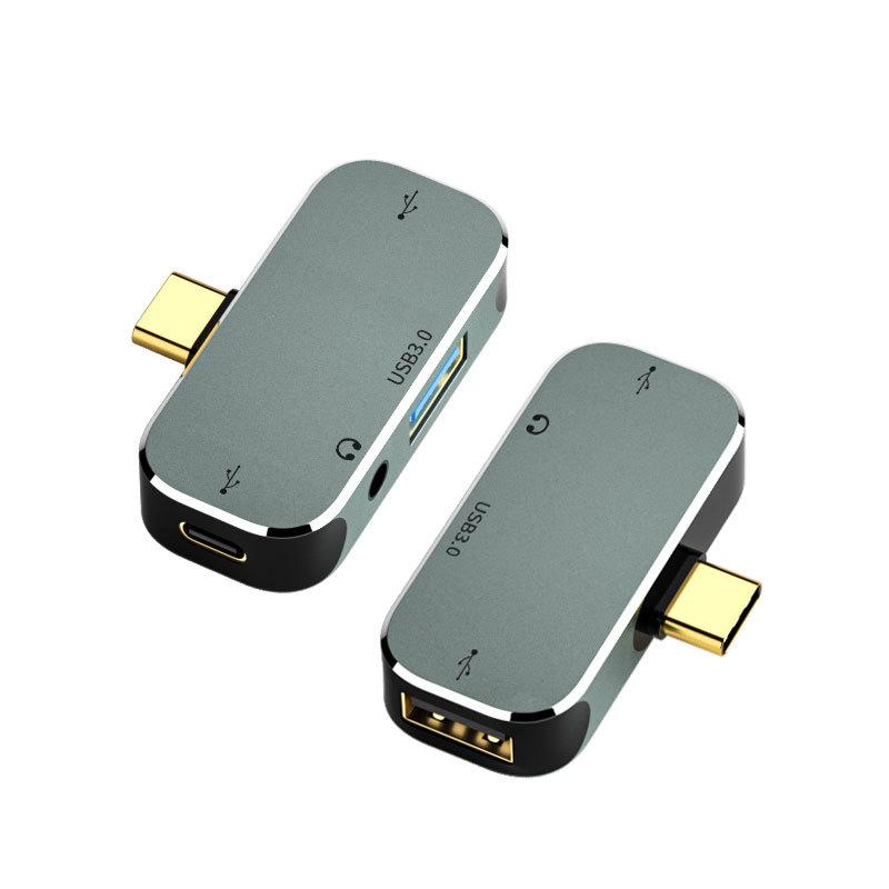 Type-C Extension Hub 3.55mm Jack PD100W USB3.0/USB2.0/USB3.1 HDMI-Compatible USB Extender PC Computer Laptop Splitter