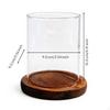 Glass Gale Candle Holder, Clear Cylinder Shade, Dustproof and Windproof, Home Decoration Small Hole