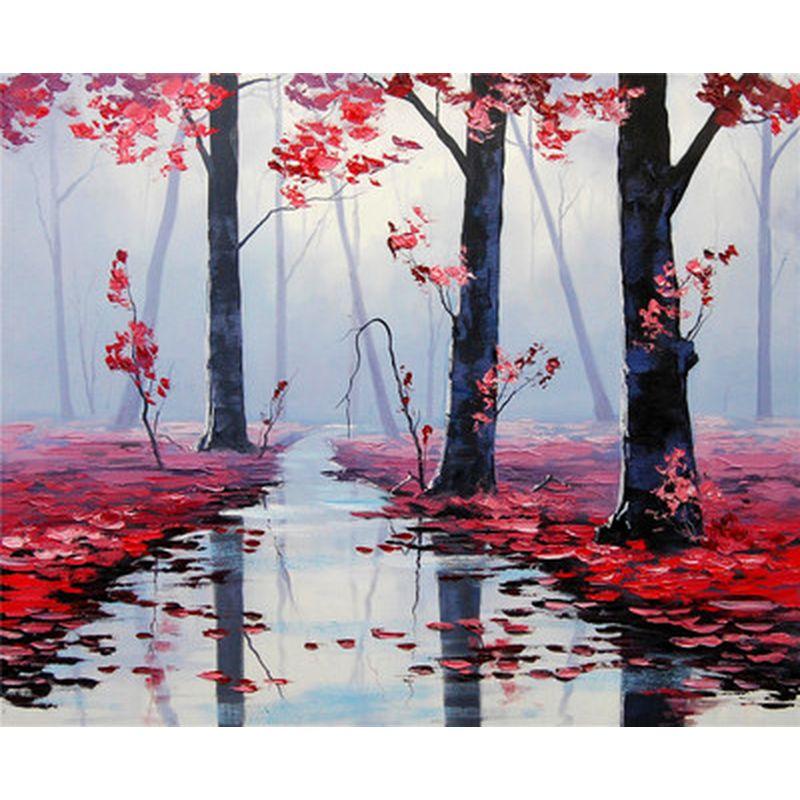 5d Diy Diamant Complet Rotund Pictură Peisaj Diy Diamant Broderie Cusă De Cruce Decorare Acasă