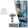 Nautical Lighthouse Rod Pocket Blackout Curta For Boy Girl Bedroom, Waves Seagull Blue Watercolor Art Thermal Insulated Home