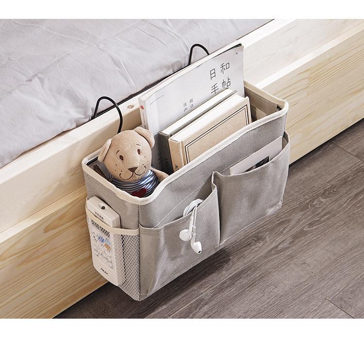 Nordic Creative Fabric Hanging Bedside Storage Bag - Bunk Bed Dormitory Organizer