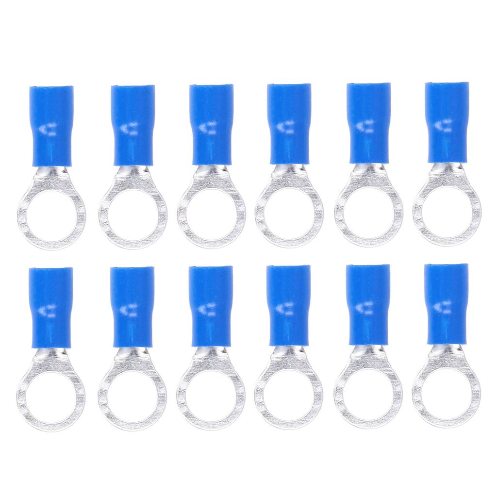 50Pcs Insulated Ring Terminals Electrical Wire Crimp Connectors Copper AWG14?12 RV5.5?8