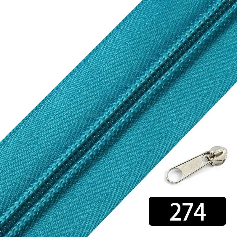 Meetee 3-10M 5# Nylon Zippers with Slider Clothing Zip Heads Puller Repair Kit Bag Garment Replacement DIY Zipper Accessories
