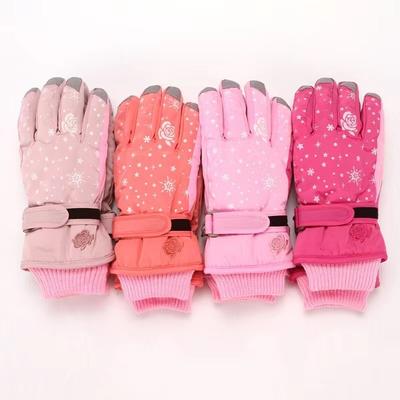 1 paar Kinder Mädchen Winter Verdicken Warme Handschuhe Winddicht Wasserdicht Outdoor Skifahren Radfahren Sport Fäustlinge