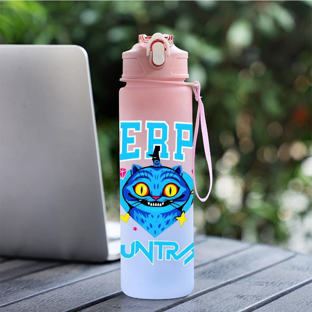750 ml Wasserflasche Anime Cartoon K-Pop Dämonenjäger Aufdruck Große Kapazität Trinkbecher Tragbar Outdoor Sport Wasserbecher Kinder Kinder Geschenk