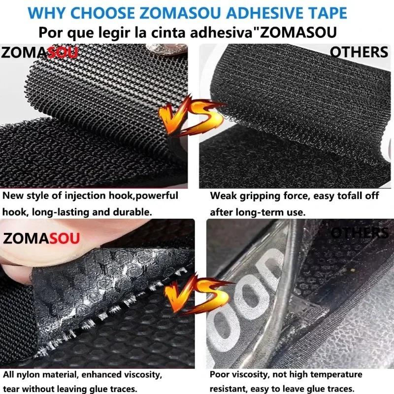 Kulatá/čtvercová Velmi silná lepicí suchá zipová páska Samolepicí Připevňuje Oboustranná suchá zipová páska Stahovací páska Super Háček a Smyčka Upevňovací páska