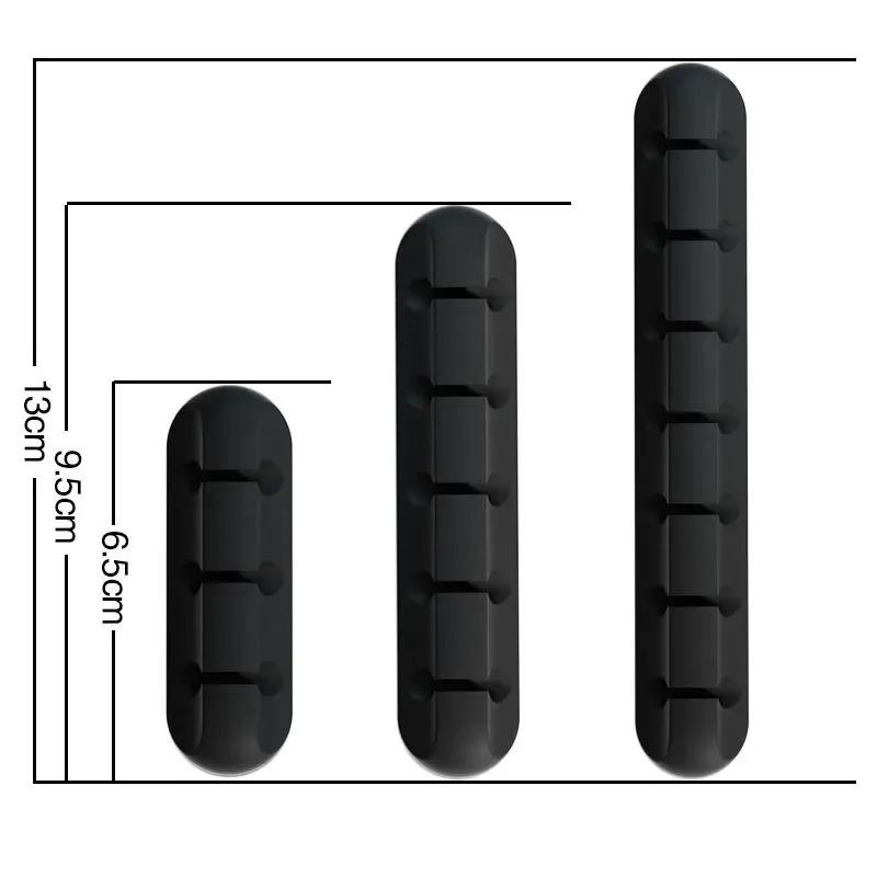 USB Cable Organizer Silicone Cable Winder Desktop Tidy Management Clips Cable Holder For Mouse Keyboard Headphone Wire Organizer
