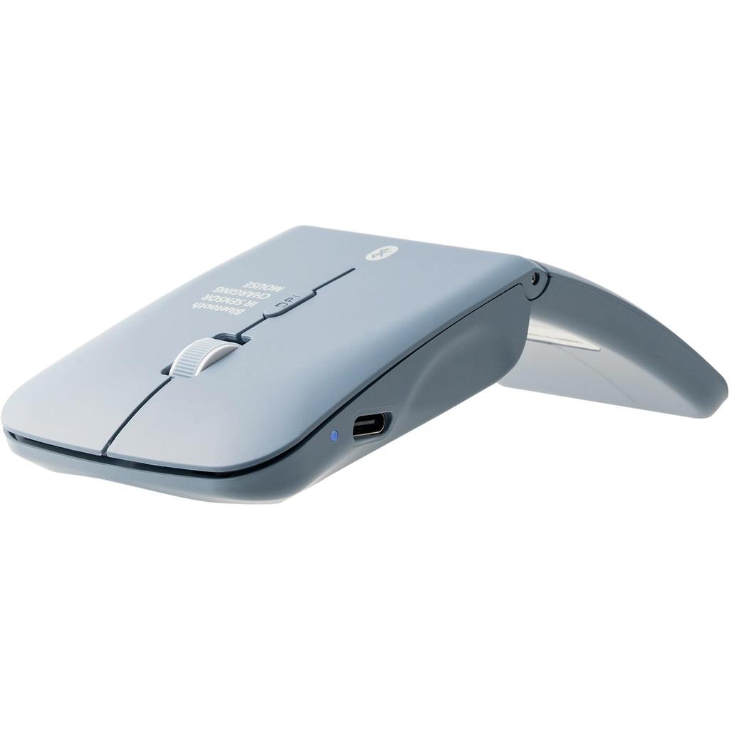 E-Supply Wireless Mouse, Bluetooth, USB-C Charging, Slim, Quiet, Energy-Saving, Connects 3 Devices Simultaneously, Portable, Matte Material, Includes