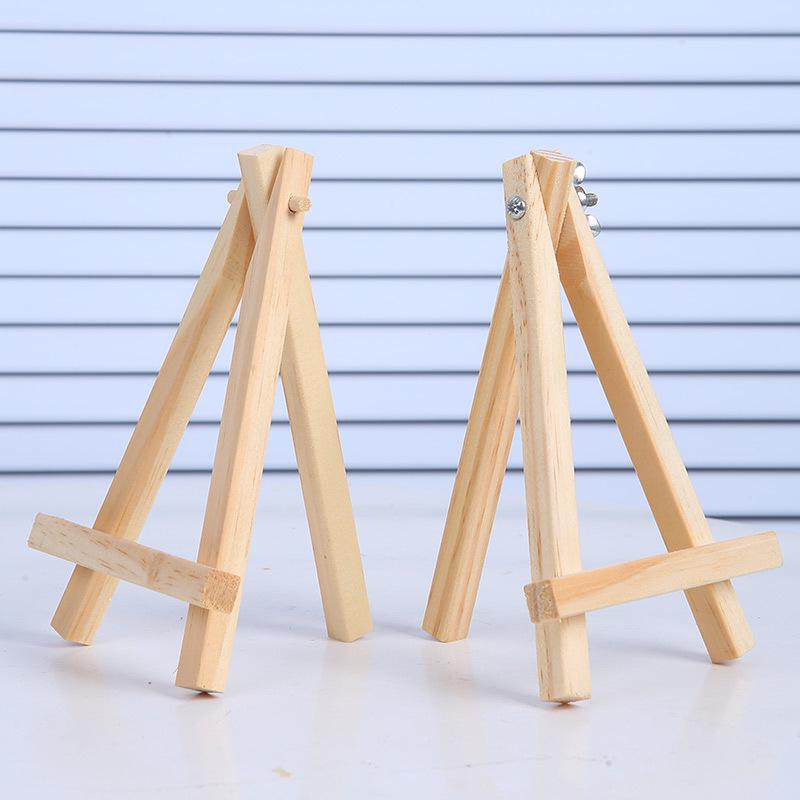 Pine Wood Triangle Easel & Desktop Holder for Paintings, Phones, and Tablets