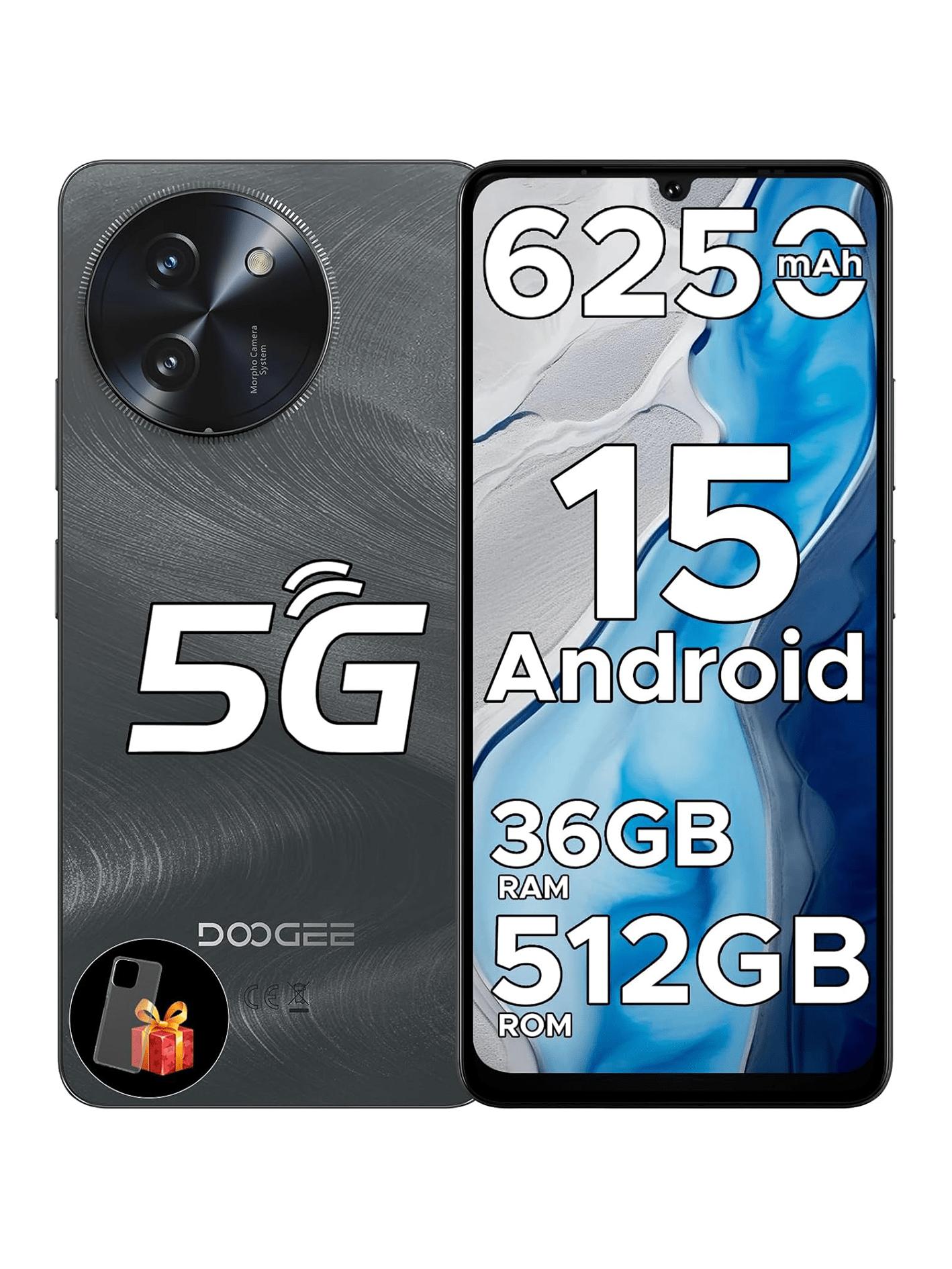 DOOGEE NOTE59PRO+ 5G Smartphone, 36GB RAM+512GB ROM/2TB, Android 15, 6,75  HD+ 120Hz Display, 6250mAh, 50MP + 8MP, Widevine L1, OTG/GPS/Gesichtserkennung/NFC