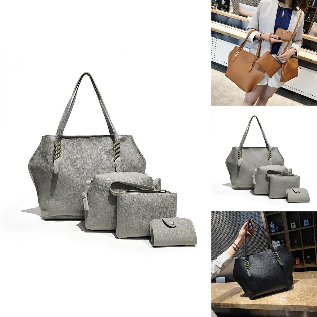 Stylish 4pcs Fashion Women Leather Shoulder Bags Messenger Satchel Tote Handbag Purse With Premium Quality Craftsmanship