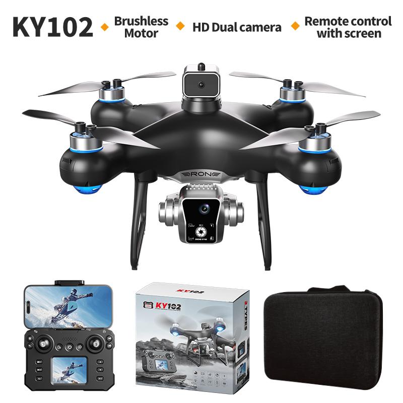 New Ky102 Drone With 4K Camera Brushless Motor Screen Controlled Version Obstacle Avoidance Quadcopter Dron RC Toys For Boy