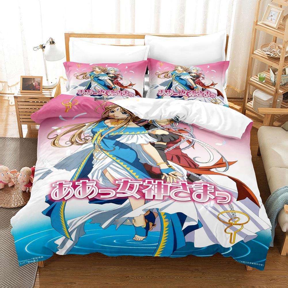 

3D-принт аниме Oh My Goddess Комплект постельного белья Single Twin Full Queen King Size Комплект постельного белья для взрослых и детей, пододеяльник, наборы для спальни, домашний текстиль EU Twin 135x200cm
