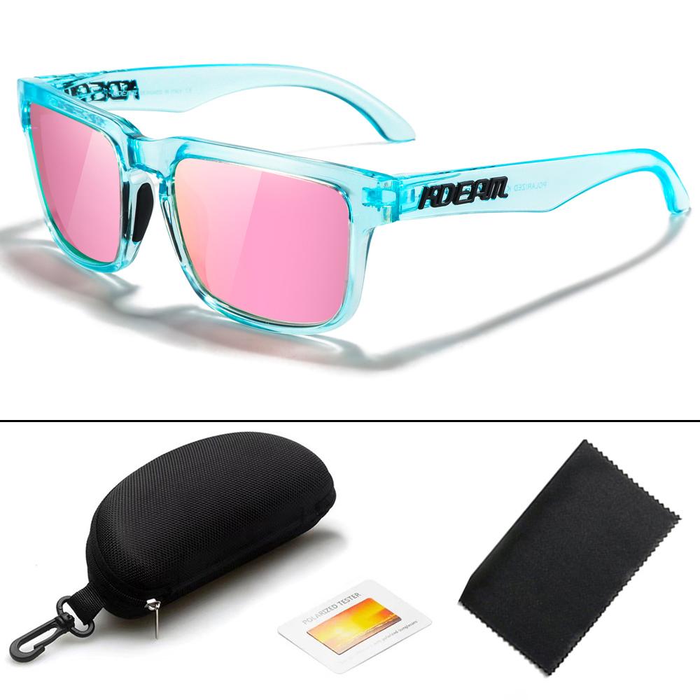 KDEAM Design New Polarized Sunglasses For Men Women Fashion Unisex Brand Trendy Outdoor Eyewear For Couple Mirror Colorful Lens