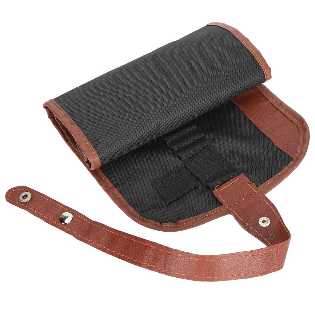 Pencil Rollable Foldable Pouch Pen Storage Organizer Wrap Holder for School OfficeRoll Type 48 Slot Black