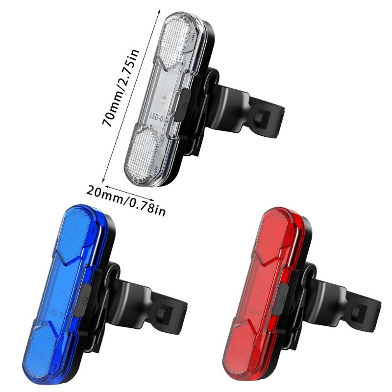 Road Bike Cycling Safety Warning Lamp Rechargeable Bike Rear Lights Waterproofs Bicycles Taillight Easy to Install