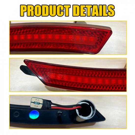 Fit Mini 2007-2016 Cooper Full Red Rear Side LED Lights LH Marker RH 2x